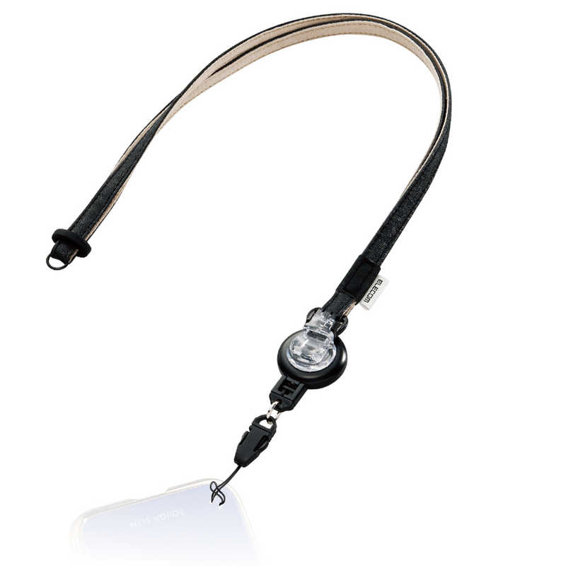 エレコム　ELECOM エレコム　ELECOM スマートフォン用ストラップ(落下防止クリップ付き) MPA‐ST01BK (ブラック) MPA‐ST01BK (ブラック)