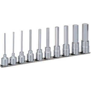 TONE ロングヘキサゴンソケットセット(ホルダー付) 10pcs HH410LA TONE ロングヘキサゴンソケットセット(ホルダー付) 10pcs HH410LA