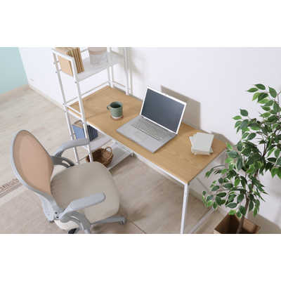 不二貿易 ラック付きデスク ルール 49 メープル メープル/サンド