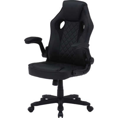 不二貿易 ゲーミングチェア ［W655xD630xH1030～1110mm］ ブラック  