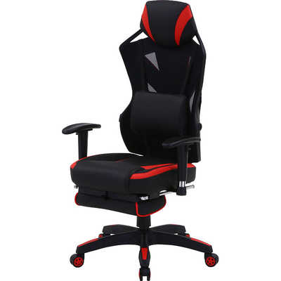 ホラグラムデザイン0.3g 不二貿易 ゲーミングチェア [W685xD655xH1180~1255mm] +フットレスト