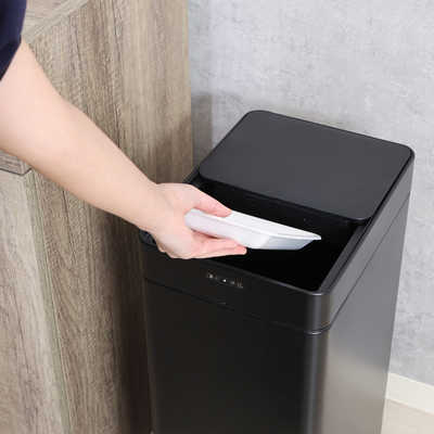 不二貿易 除菌消臭センサーダストボックス 45L ブラック 40310 の通販