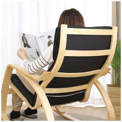 【新品・送料無料】リラックスチェア― スリム ロッキングタイプ BK 不二貿易 リラックスチェアー スリム BK ロッキングタイプ 40815 の