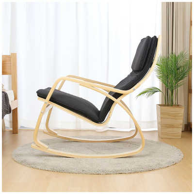 【新品・送料無料】リラックスチェア― スリム ロッキングタイプ BK 不二貿易 リラックスチェアー スリム BK ロッキングタイプ 40815 の