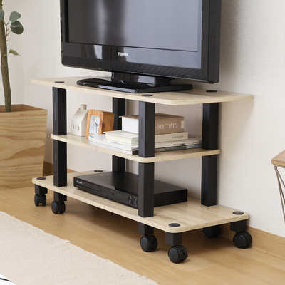不二貿易 フィット TV台(キャスター付) オーク 52271 の通販