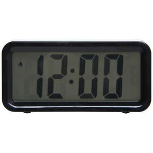 ＜コジマ＞ 不二貿易 置き時計 デジタル ブロック ブラック ブラック 99065