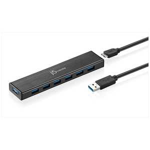 J5 USB3.0ハブ[7ポｰト･バスパワｰ/セルフパワｰ･Mac/Win] ACアダプタｰ付き JUH377 (ブラック)