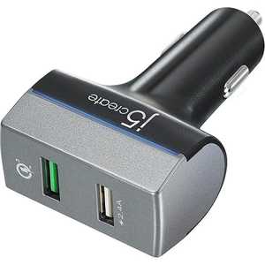 J5 [USB給電]車載用 - USB充電器 2.4A ホワイト JUPV20J