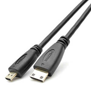 VINPOK HDMI変換・延長プラグ ブラック [HDMI⇔miniHDMI] VSPHDMIK
