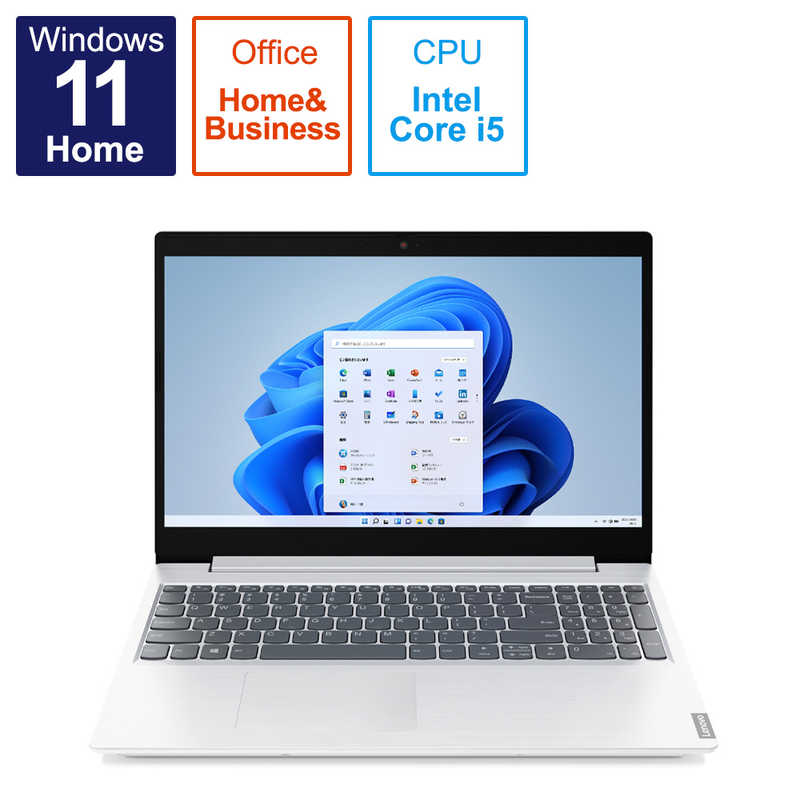 レノボジャパン　Lenovo レノボジャパン　Lenovo ノートパソコン IdeaPad L360i [15.6型 /Win11 Home /Core i5 /16GB /512GB /Office H&B] ブリザードホワイト 82HL00HUBC 82HL00HUBC