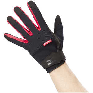 ミズノ ワークグラブ ブレスサーモタイプ ［ユニセックス］ S 09：ブラック×レッド 