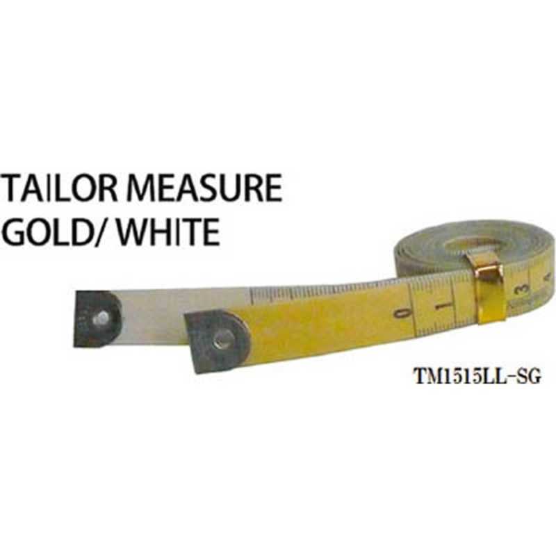 プロマート プロマート プロマート テーラーメジャー1.5m 余白有 白/ゴールド TM1515LLSG_ TM1515LLSG_