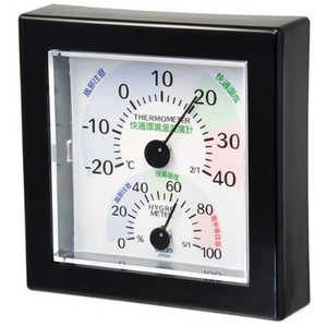 クレセル 快適環境 温湿度計 TR‐100K (ブラック)