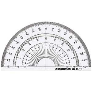ステッドラー 半円分度器 12cm 968 51-12 ステッドラー 半円分度器 12cm 968 51-12
