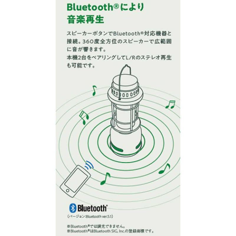 DAIKO DAIKO Bluetoothスピーカー DAIKO スモークグリーン 防水  DXL-81428C DXL-81428C