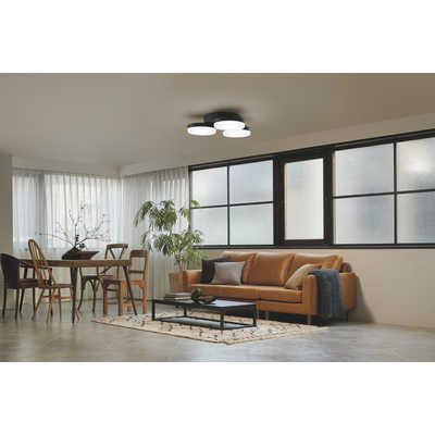 DAIKO ダイコー LED三灯シーリングライト 14畳 黒 DXL-81472 大光電機 LED照明 シーリングライト 14畳 調光 調色 三灯タイプ