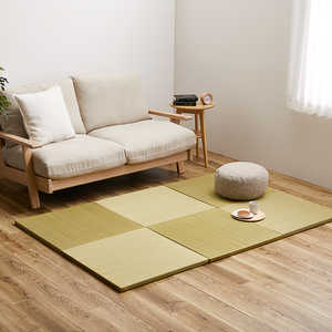 萩原 (6枚入)置き畳 紗彩(さや) 約65×65×2.5cm イエロー 159054763