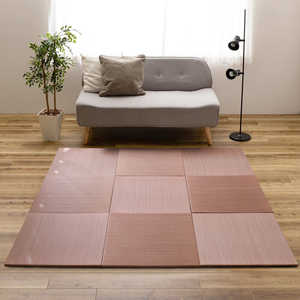 萩原 (9枚入)置き畳フラッタ 四季 約65×65×1.5cm レッド 140166804