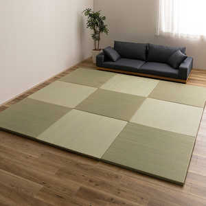 萩原 (9枚入)ハイブリッド置き畳 綾瀬 約82×82×2.5cm ナチュラル 160900474