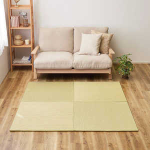 萩原 (2枚入)(の畳屋さんシリーズ)DIY用薄畳 いつき 約82×82×1.3cm グリーンストライプ 159067242