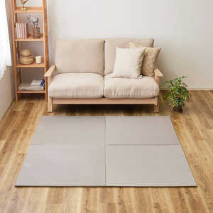 萩原 (6枚入)(の畳屋さんシリーズ)DIY用薄畳 いつき 約82×82×1.3cm グレーストライプ 159067263
