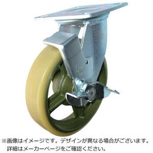 ハンマーキャスターセールス ハンマー 重荷重用旋回式ウレタン車輪(イモノホイール・ラジアルボールベアリング)200mm SP付 519BPSCU200