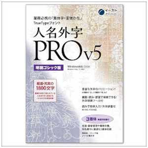 イースト 〔Win版〕人名外字PRO V5 明朝ゴシック版 マスタｰパッケｰジ ジンメイガイジPRO V5 ミンチ