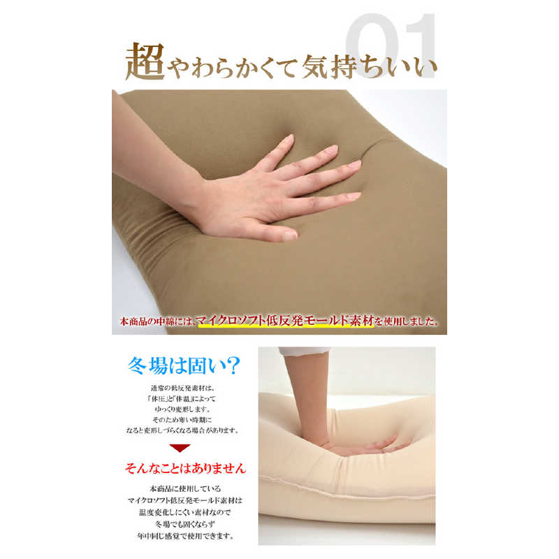 イケヒコ イケヒコ マイクロソフト低反発モールド枕 (40×60cm/ブラウン)  