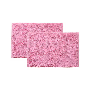 イケヒコ バスマット 吸水速乾クリア 2枚組(45×60cm ×2枚/ピンク) 