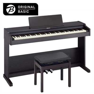 ORIGINALBASIC 電子ピアノ 高低自在椅子・ヘッドホン付属 ダークローズ