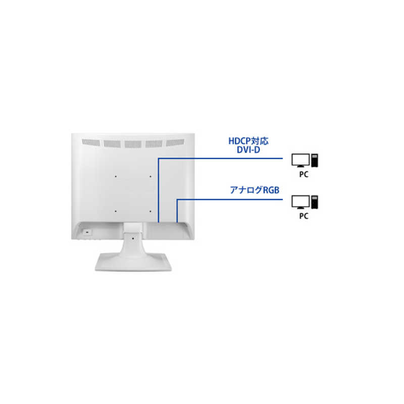 IOデータ IOデータ 液晶モニター LCD-AD173SESシリーズ ホワイト [SXGA(1280×1024） /スクエア] LCD-AD173SESW LCD-AD173SESW