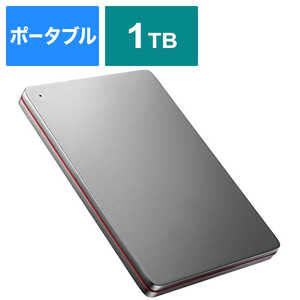 IOデータ 外付けHDD ブラック [ポｰタブル型 /1TB] HDPX-UTS1K Black×Red