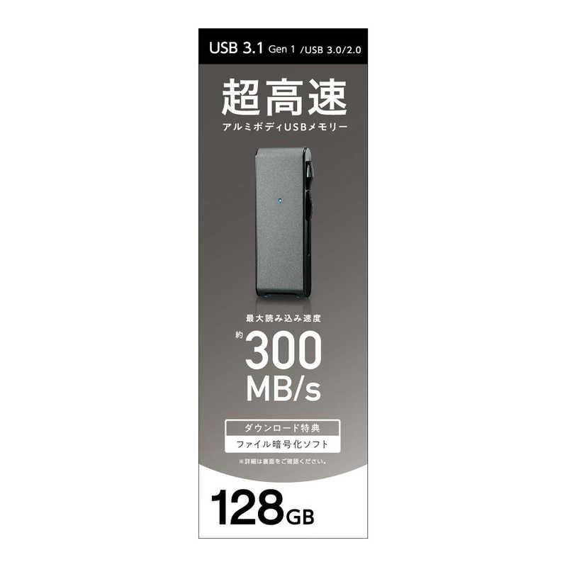IOデータ IOデータ USBメモリー[128GB/USB3.1/スライド式](ブラック) U3-MAX2/128K U3-MAX2/128K