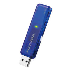 IOデータ USBメモリー 16GB USB3.1 スライド式 U3-STD16GR/B スケルトンブルー