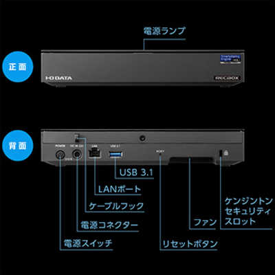 スマホ対応ハイビジョンレコーディングハードディスク「RECBOX