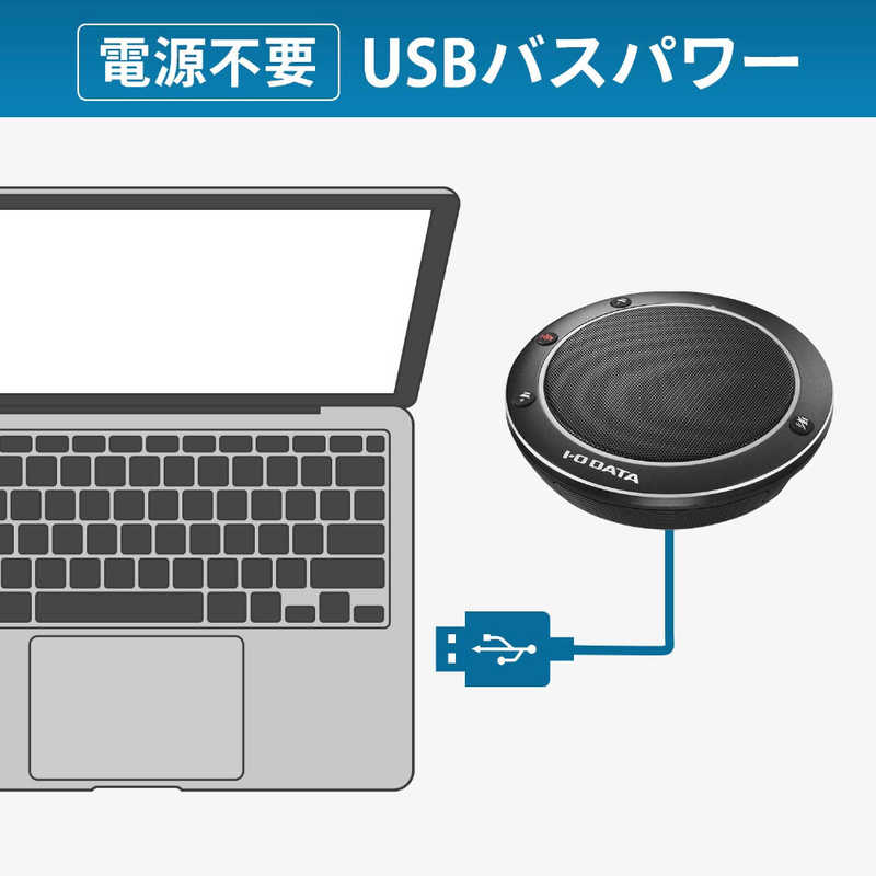 IOデータ IOデータ スピーカーフォン [USB電源] USB-SPPHS1 USB-SPPHS1