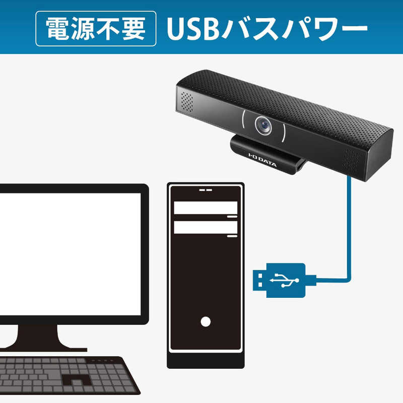 IOデータ IOデータ ウェブカメラ+マイク･スピーカー [有線] USB-AIOC1 USB-AIOC1