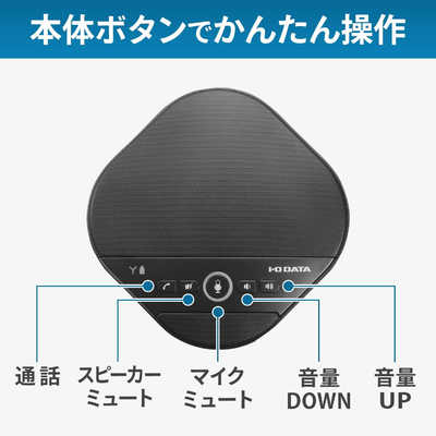 I-O DATA USB-SPPHL1スピーカー マイク付き USB-SPPHL1 | 大人数向けUSBスピーカーフォン | アイ・オー・データ