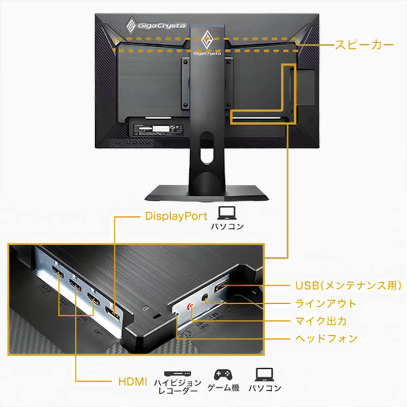 IOデータ IOデータ ゲーミングモニター 23.8型/ フルHD(1920×1080)/ ワイド/ ブラック/ GigaCrysta LCD-GC243HXDB LCD-GC243HXDB