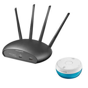 IOデータ Wi-Fi HDMIアダプター 4K対応モデル 親機・子機セット品 ブラック WHD-4KTR1 IOデータ Wi-Fi HDMIアダプター 4K対応モデル 親機・子機セット品 ブラック WHD-4KTR1