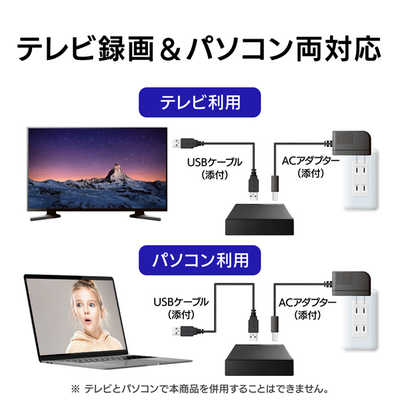 IOデータ 外付けHDD USB-A接続 家電録画対応 ブラック 4TB 据え置き型  