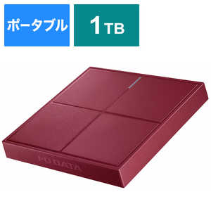 IOデータ 【アウトレット】コンパクト筐体 ポータブルSSD 1TB 【PS4､PS5動作確認済】 レッド SSPL-UT1R