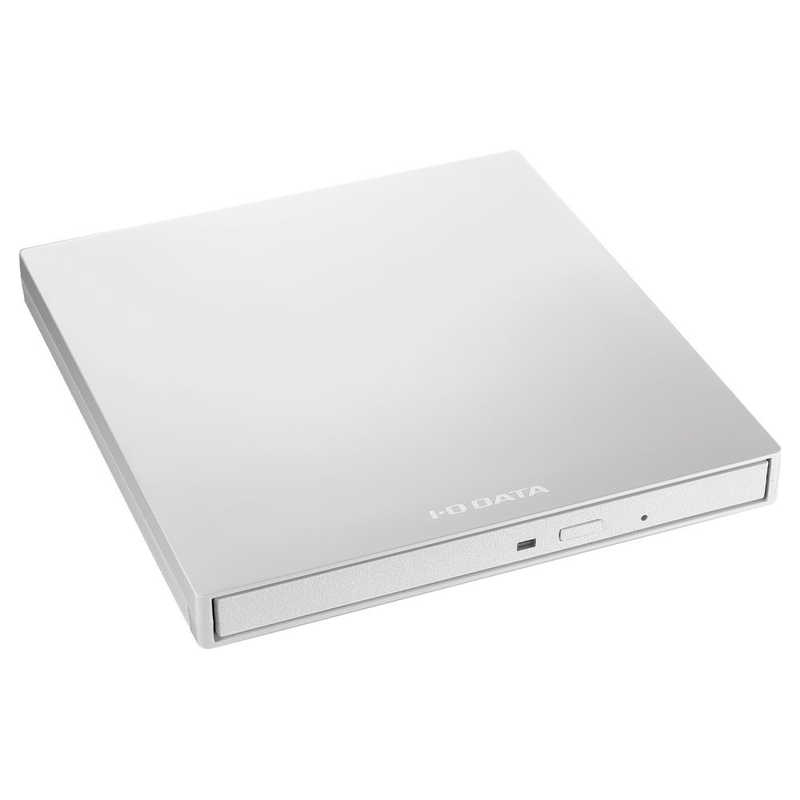 IOデータ IOデータ 【アウトレット】Type-C対応 保存ソフト付きポータブルDVDドライブ Win   Mac  ホワイト   USB-A USB-C  DVRP-UC8W DVRP-UC8W