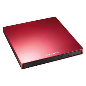 IOデータ 【アウトレット】Type-C対応 保存ソフト付きポータブルDVDドライブ Win   Mac  レッド   USB-A USB-C  DVRP-UC8R