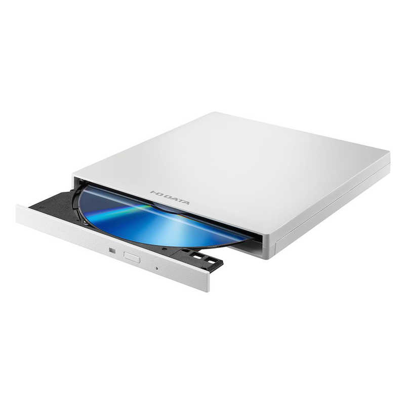 IOデータ IOデータ 【アウトレット】USB-A対応 USB電源補助ケーブル・保存ソフト付き ポータブルDVDドライブ Win   Mac  ホワイト DVRP-UB8W DVRP-UB8W