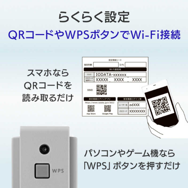 IOデータ IOデータ Wi-Fiルーター 2402＋574Mbps  [Wi-Fi 6(ax)/ac/n/a/g/b] WN-DAX3000GR WN-DAX3000GR