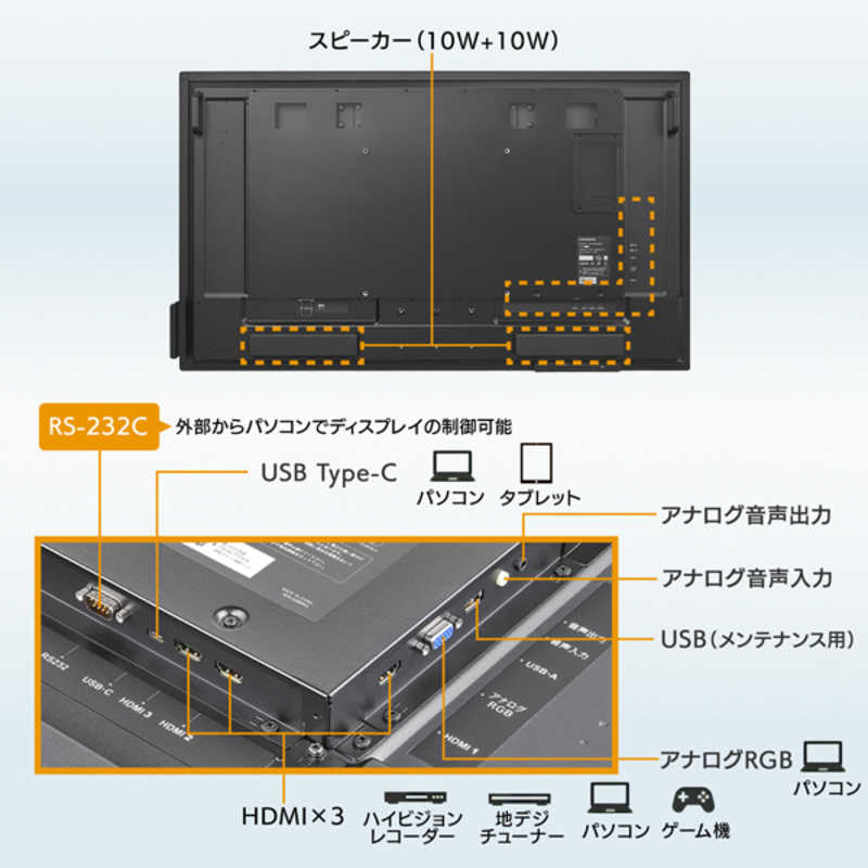 IOデータ IOデータ 電子黒板 タッチパネル対応モデル ブラック ［64.5型 /4K(3840×2160) /ワイド］ LCD-CU651EDB-T LCD-CU651EDB-T