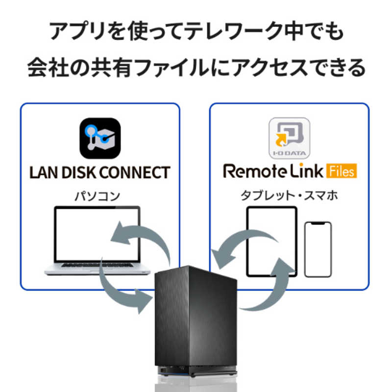 IOデータ IOデータ LAN DISK［2TB搭載 2ベイ］ Linux OS搭載 法人向けNAS(標準5年保証・データ復旧サービス付き) HDL2-AAX2WB HDL2-AAX2WB