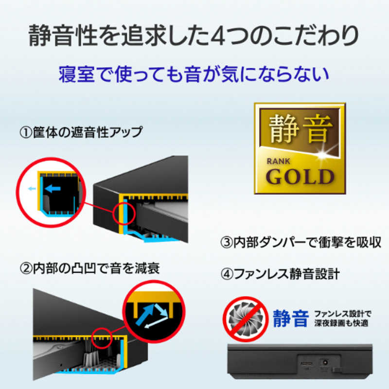 IOデータ IOデータ 外付けHDD USB-A接続 家電録画対応(Windows11対応) [4TB /据え置き型] AVHD-US4 AVHD-US4