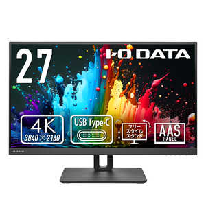 IOǡ USB-C³ PC˥ 27 /4K(38402160) /磻ɡ ֥å LCD-CU271AB-FX